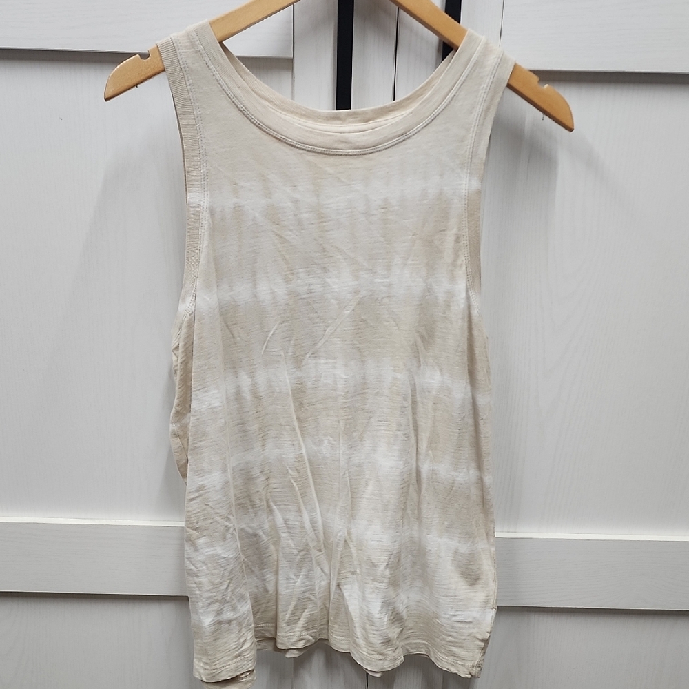 Time and Tru Beige Tie-Dye Tank Top